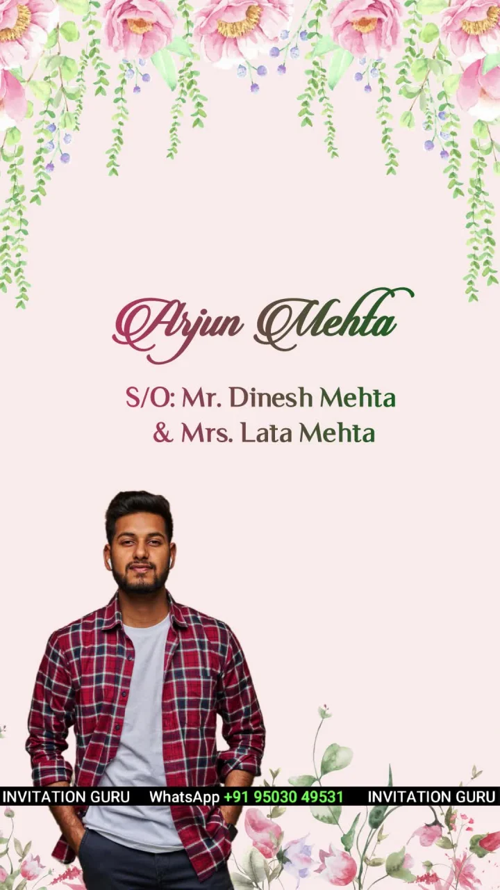 Pink Love 03 engagement invitation video by InvitationGuru