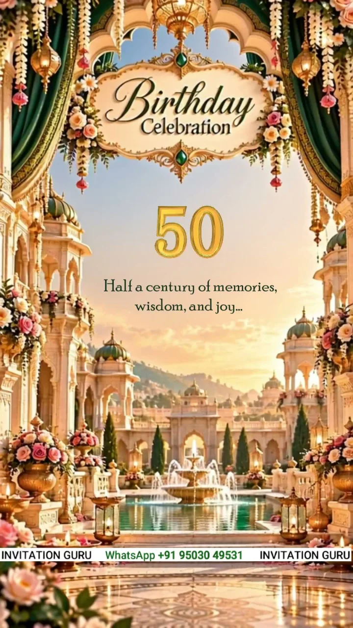 Milestone Royal Palace 8585 milestone birthday invitation video by InvitationGuru