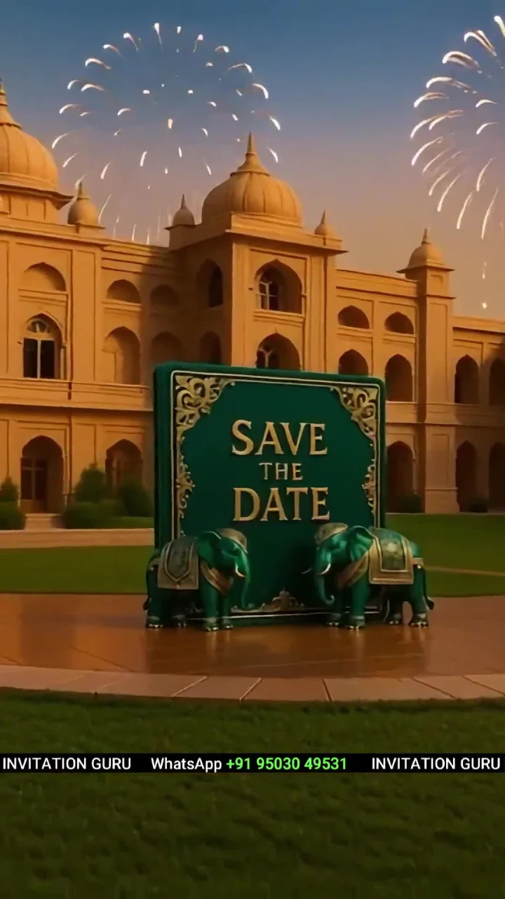 001 muslim 3D wedding invitation video by InvitationGuru