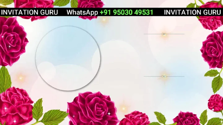 Pink Roses 508 buddhist wedding invitation video by InvitationGuru