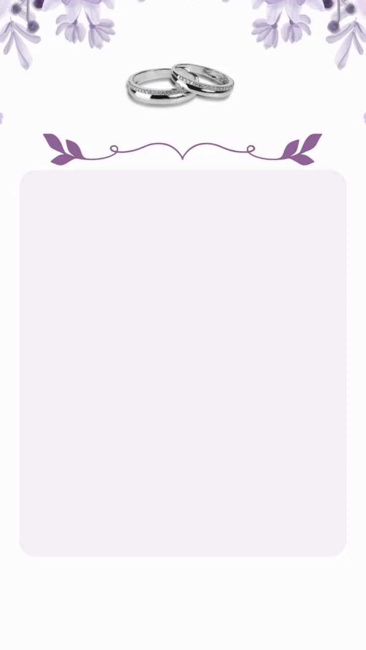 Purple And White engagement invitation video by InvitationGuru