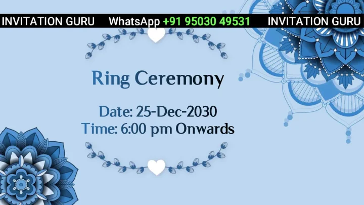 Blue Sky Blue 015 engagement invitation video by InvitationGuru