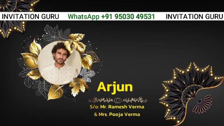 Black Golden 97 wedding invitation video by InvitationGuru