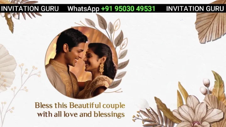 Brown Leaf 160 wedding invitation video by InvitationGuru