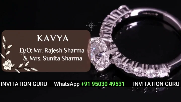 Dark Brown Diamond 06 engagement invitation video by InvitationGuru