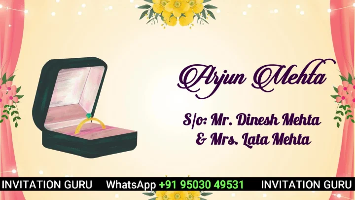 Yellow 05 engagement invitation video by InvitationGuru