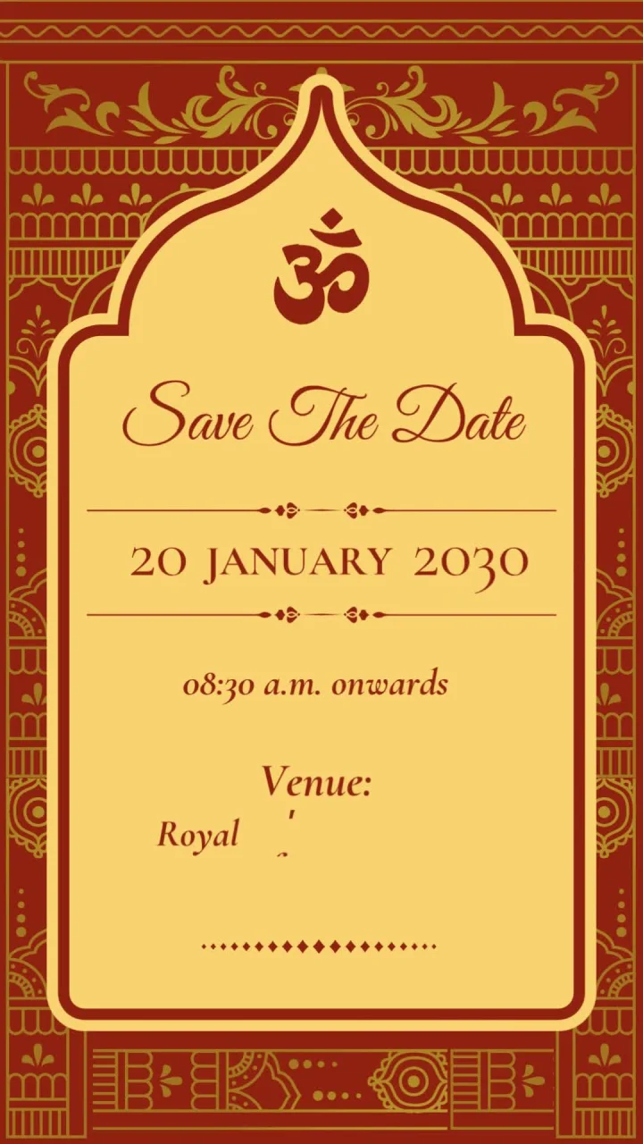 Brown wedding invitation reel video by InvitationGuru