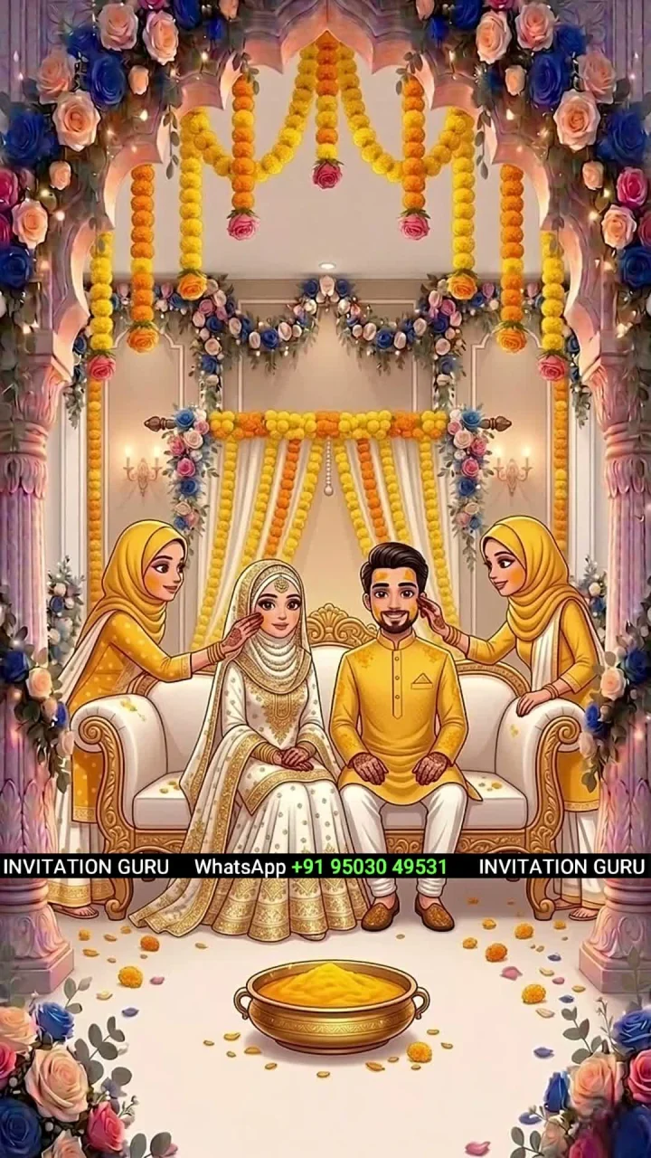 Elegent Tajmahal 6565 muslim wedding invitation video by InvitationGuru