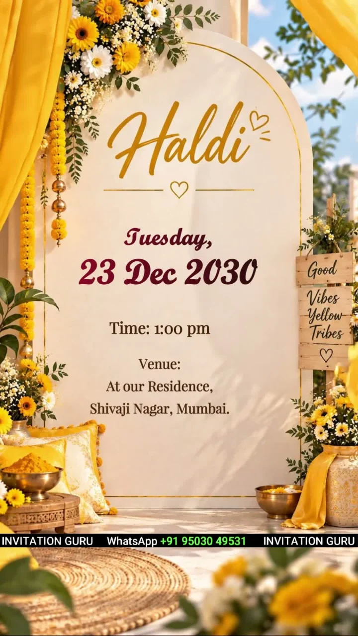 Timeless Elegance Style 5555 hindu wedding invitation video by InvitationGuru