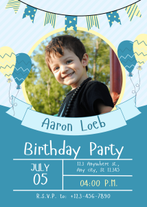 Birthday Creative Blue Illustrative Birthday Invitation for Unique Celebrations Interactive Digital Invitation
