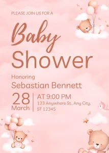 Modern Modern Brown Bold Baby Shower Invitation for Stylish Celebrations Sophisticated Celebration E-Card