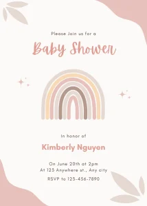 Minimalist Nice Cream Pastel Minimalist Baby Shower Invitation Luxury Celebration Invite