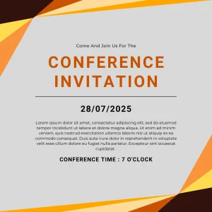 Modern Contemporary Modern Conference Invitation Exclusive Birthday E-Card