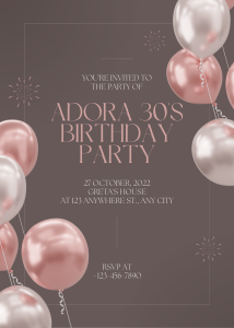Pink Minimalist Birthday Invitation for a Modern Celebration Interactive Digital Invitation