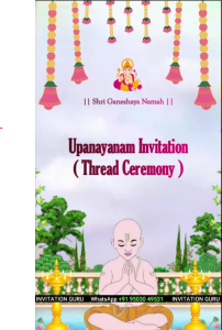 Get Thread Ceremony Traditional Way - 1256