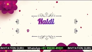 Muslim Wedding Invitation Pink Flowers with Photo 010 | Premium Muslim Wedding Invite