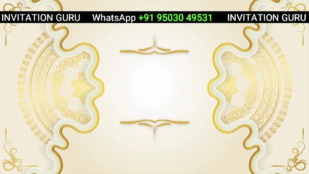 Wedding Invite Light Golden Theme 129 – personalised wedding invitation video by InvitationGuru
