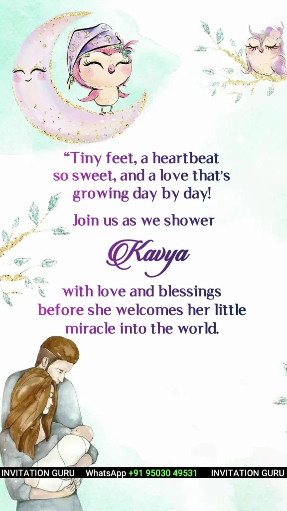 Baby Shower Story Theme Sky blue theme 05 – personalised baby shower invitation video by InvitationGuru