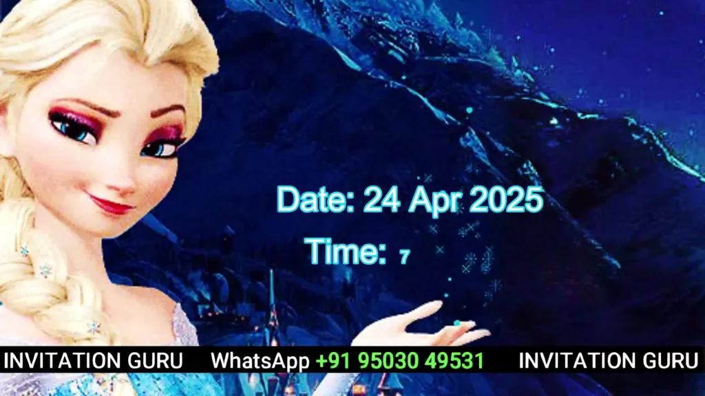 Frozen Birthday Party Invite – personalised birthday invitation video by InvitationGuru