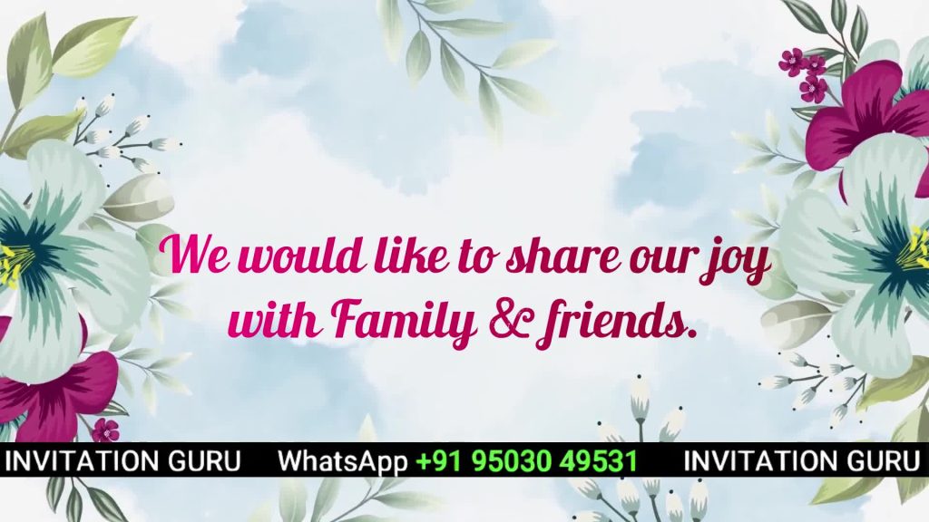 House Warming Floral – personalised housewarming invitation video by InvitationGuru