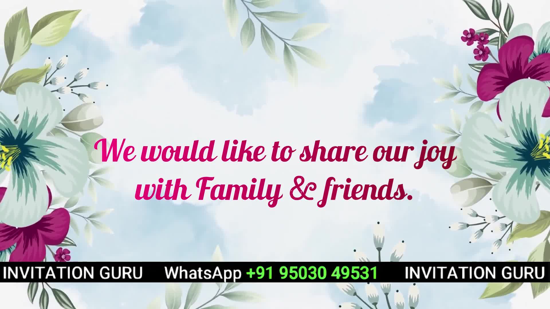 House Warming Floral – personalised housewarming invitation video by InvitationGuru