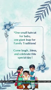 Mundan Ceremony Story Theme Sky Blue Theme 04 | Elegant Mundan Video Invitation