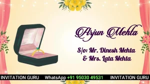 Ring Ceremony Yellow Theme 05 | Elegant Ring Ceremony Digital Invite