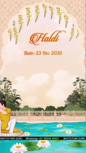 Hindu Wedding Story Theme Zeel & Lotus 626 | Personalized Hindu Wedding Video Invitation