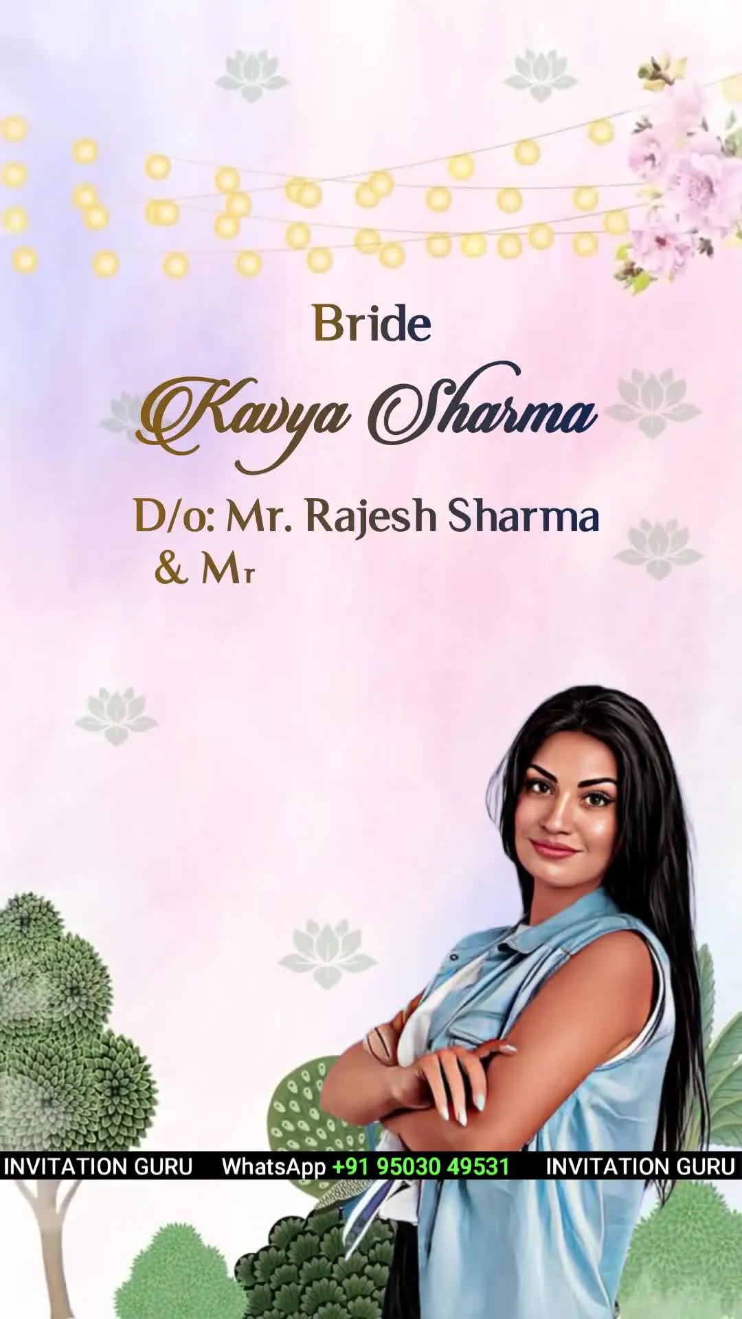 Hindu Wedding Invite Story Theme Multicolor Theme 03 1081 – personalised wedding invite in reels style invitation video by InvitationGuru