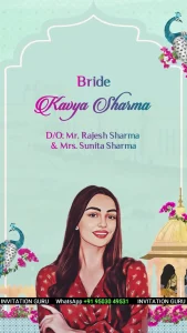 Hindu Wedding Invite Story Theme Zeel & BoganVel 1063 | Exclusive Wedding Video Invitation