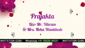 Buddhist wedding Pink flowers No Photo 507 | Premium Buddhist Wedding Video Invitation