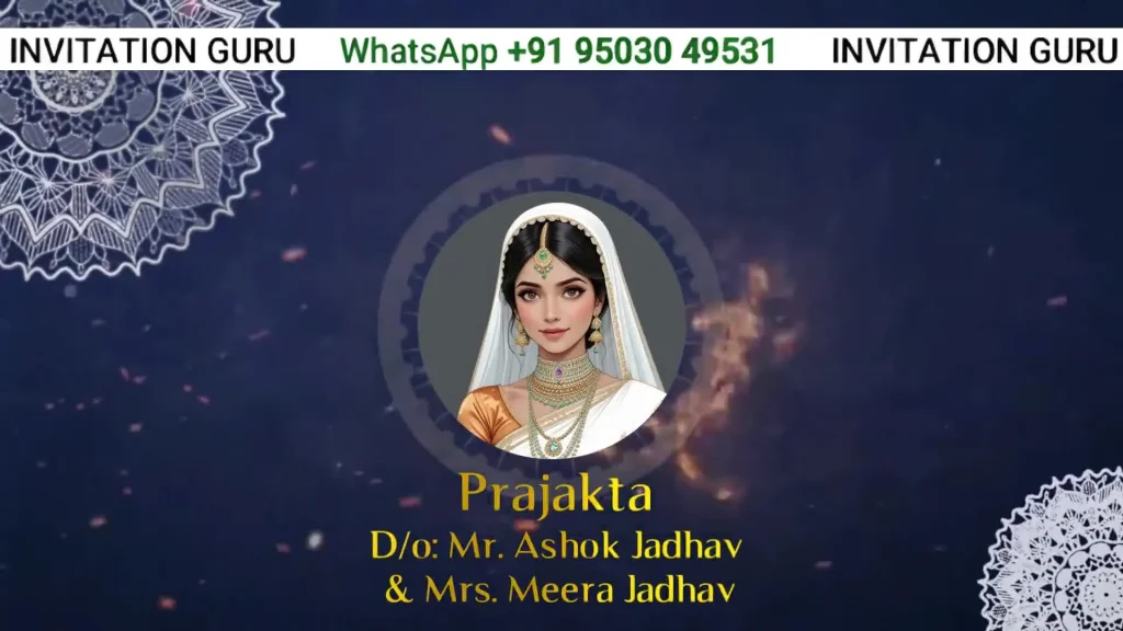 Buddhist wedding White Ashok Chakra 01 503 – personalised buddhist wedding invitation video by InvitationGuru