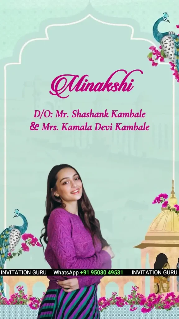 Buddhist Wedding Invite Story Theme Zeel & Boganwel Flowers 515 – personalised buddhist wedding invitation video by InvitationGuru