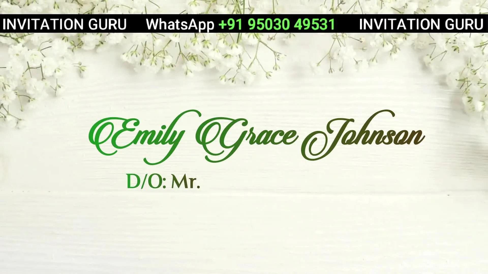 Christian Wedding Royal White Theme 01 – personalised christian wedding invitation video by InvitationGuru