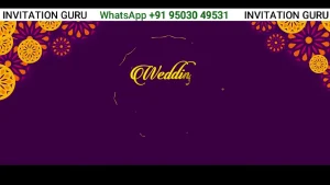 Wedding Invite Violet yellow pink 192 | High Quality Video Wedding Invitation