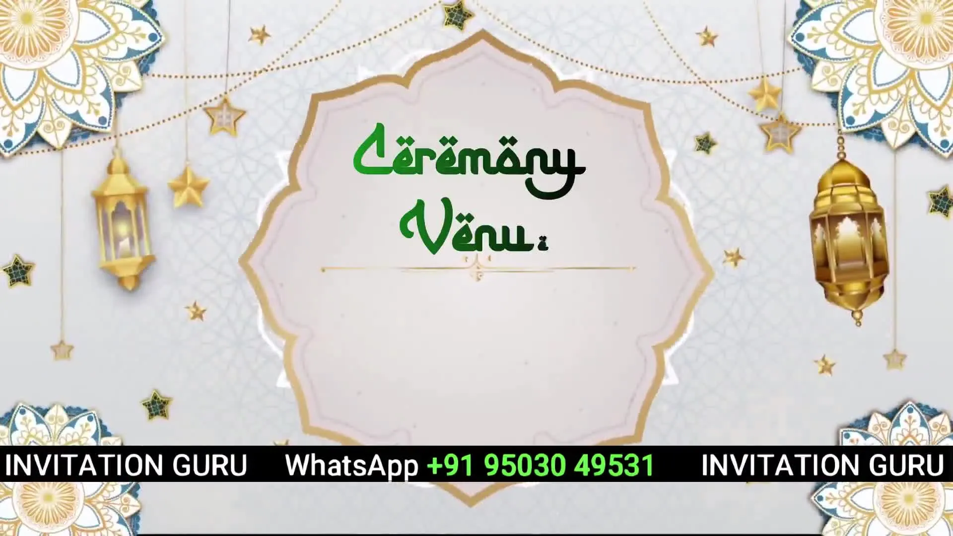 Muslim Wedding Silver & Gold 01 – personalised muslim wedding invitation video by InvitationGuru