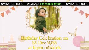 Buy Birthday Invitation - Beige & golden - 65