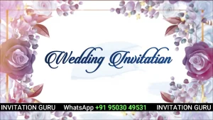 Wedding Invite Purple Roses 110 | Exclusive Wedding Video Invitation