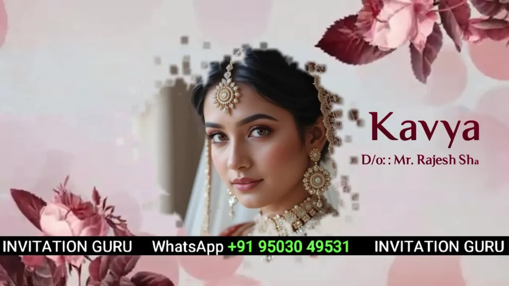 Wedding Invite Pastel Roses 111 – personalised wedding invitation video by InvitationGuru