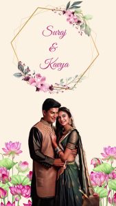 Buy Cream and Peacock Theme Wedding Invitation