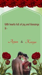 Purchase Green and Red Floral Indian Wedding Invitation Mobile Video
