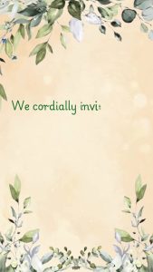 Get Cream and Green Floral Indian Wedding Invitation Animated Mobile Video