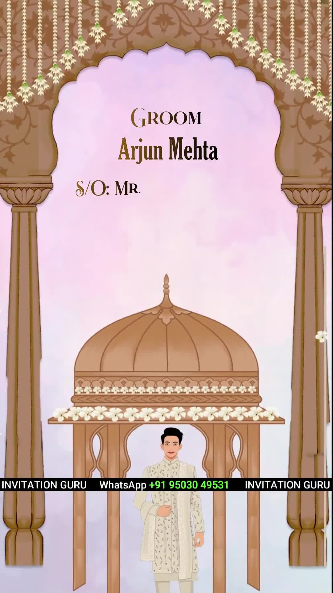 Wedding Invite - Dreamy Wedding - 525 – personalised wedding invite in reels style invitation video by InvitationGuru