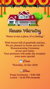 Get House warming - orange & yellow - 145