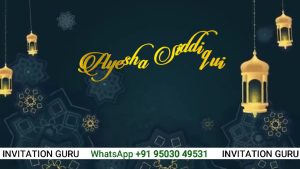 Buy Muslim Ring Ceremony - Peacock blue & Golden Theme - 03