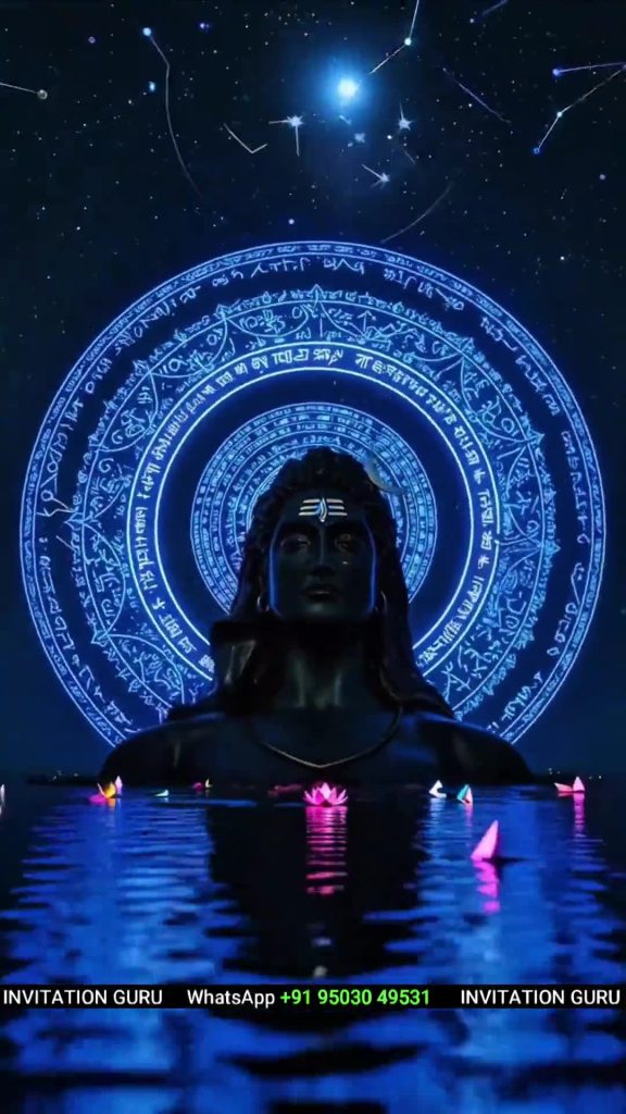 3D Mahakaal Theme Wedding Invitation Video – personalised wedding invite in reels style invitation video by InvitationGuru