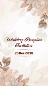 Wedding Reception Invite Brown Floral-349
