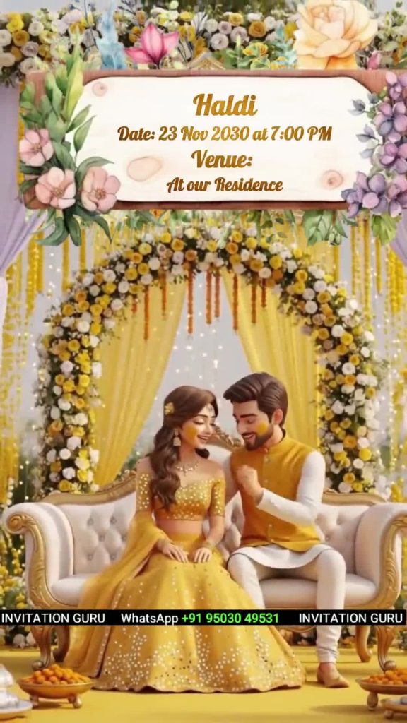 3D Invite 09 - Krishna Wedding Theme – personalised wedding invite in reels style invitation video by InvitationGuru